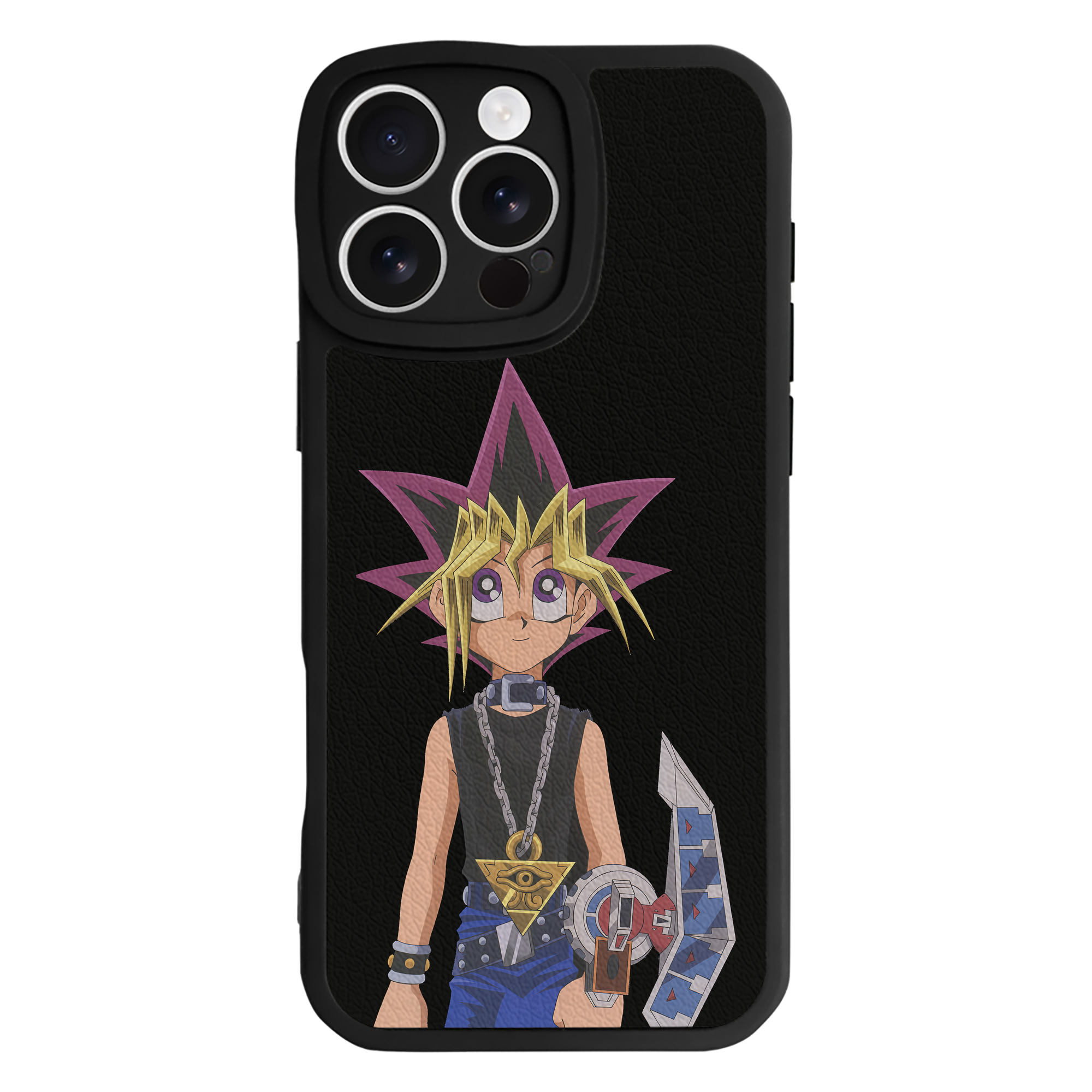 （画像用） 遊☆戯☆王 Yu-Gi-Oh! 【iPhone 16シリーズ対応】シリコンスマホケース（レザー調） 材質：シリコン